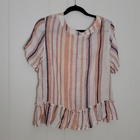 Striped peplum blouse - Picture 3 of 4